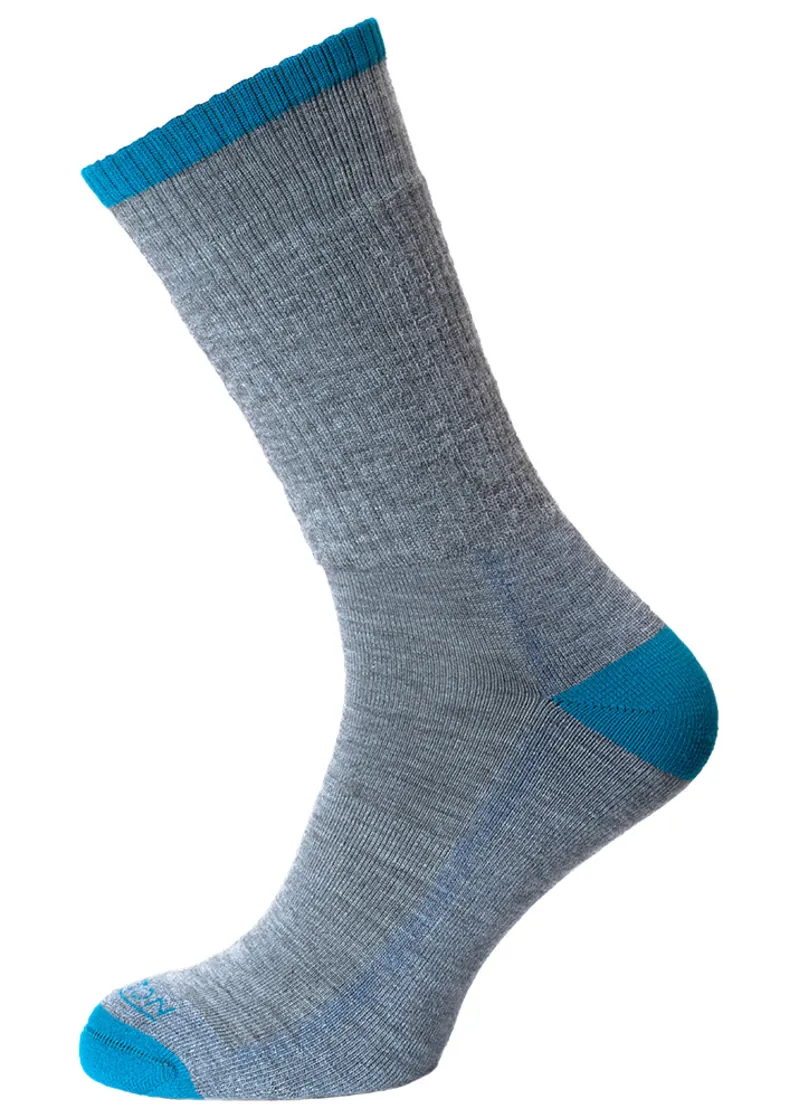 Horizon Women's Premium Merino Hike Sock - Grey Marl/Teal