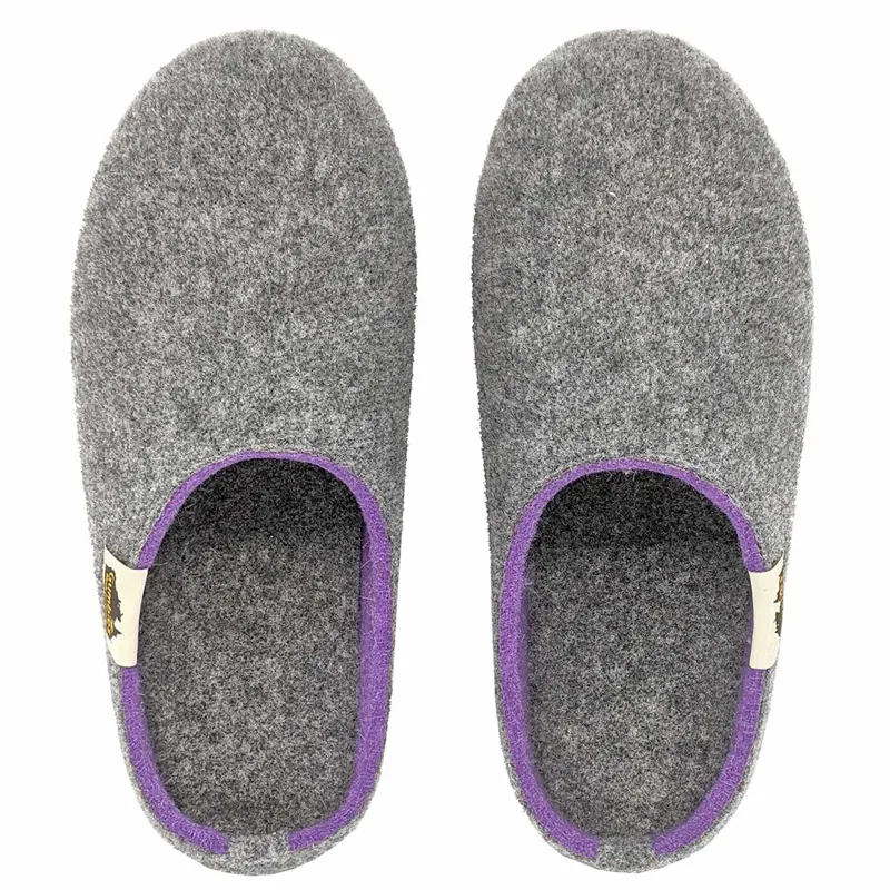 Gumbies Women's Outback Slipper - Grey/Purple-3