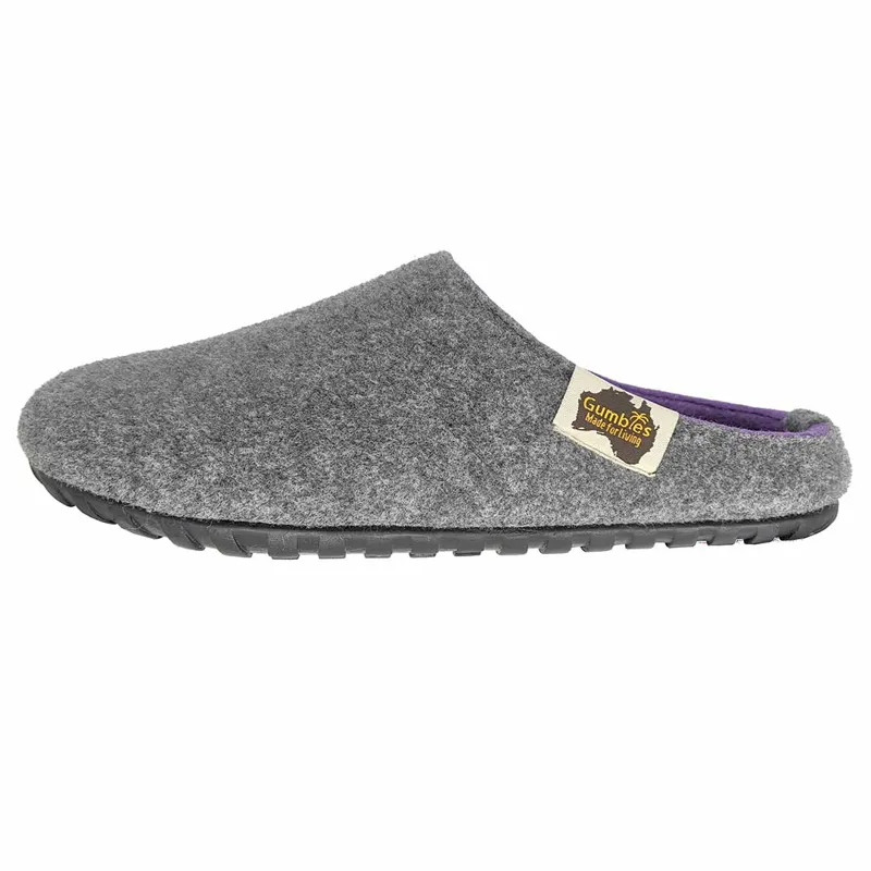 Gumbies Women's Outback Slipper - Grey/Purple-2