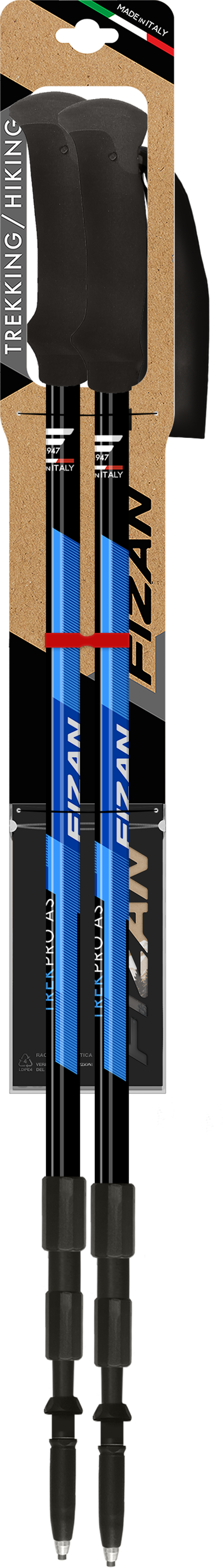 Fizan Trek Pro Anti-Shock Trekking Pole Pair - Blue
