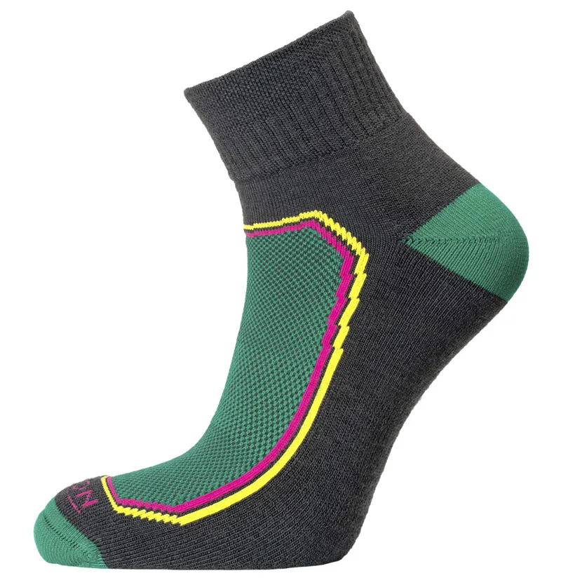 Horizon Premium Quarter Sock - Grey/Lime