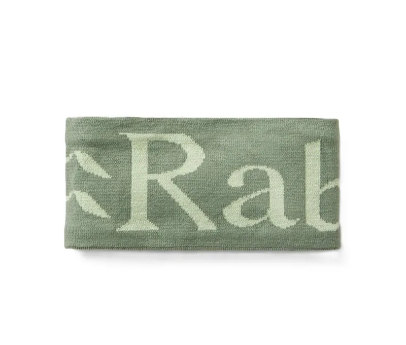 Rab Knitted Logo Headband - Dark Fig Green/Fig Green