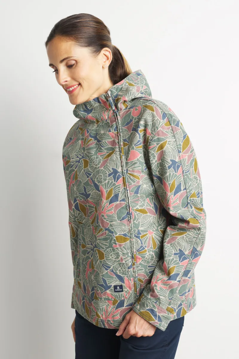 Mousqueton Women's Sauzon Print Jacket -  Aqua Oyat-2