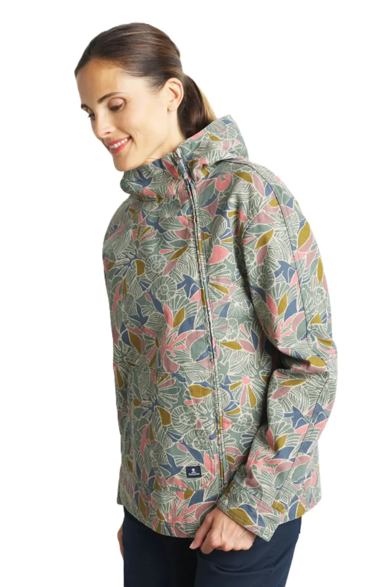 Mousqueton Women's Sauzon Print Jacket -  Aqua Oyat