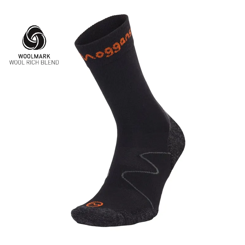 Moggans Ultralight Merino Crew Socks - Black