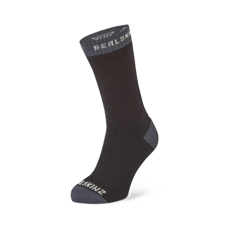 Sealskinz Wiveton Aquasealz Waterproof Mid Length Sock - Black