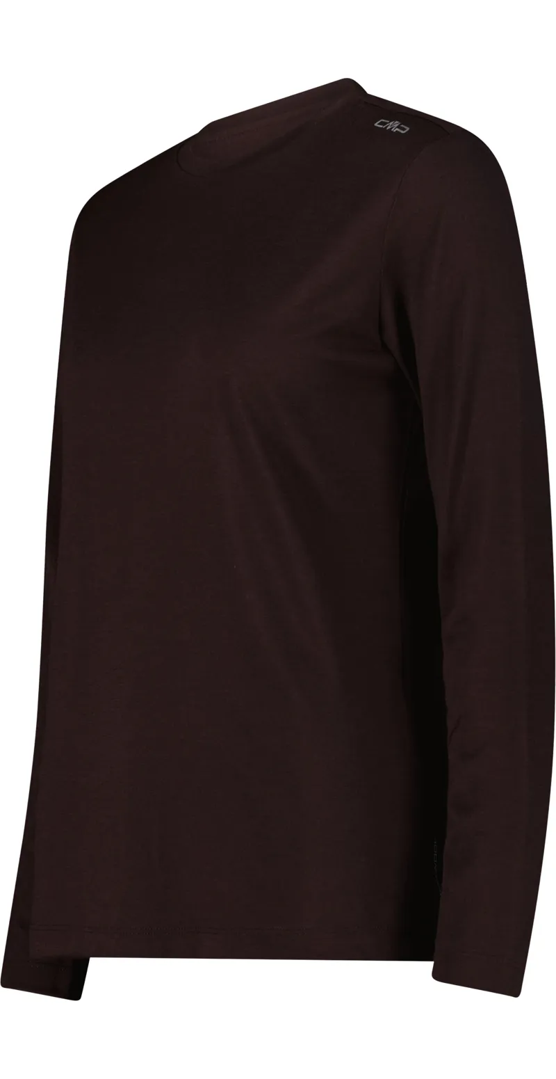 CMP Women's Long Sleeve Merino Blend Base Layer - Blackberry-2