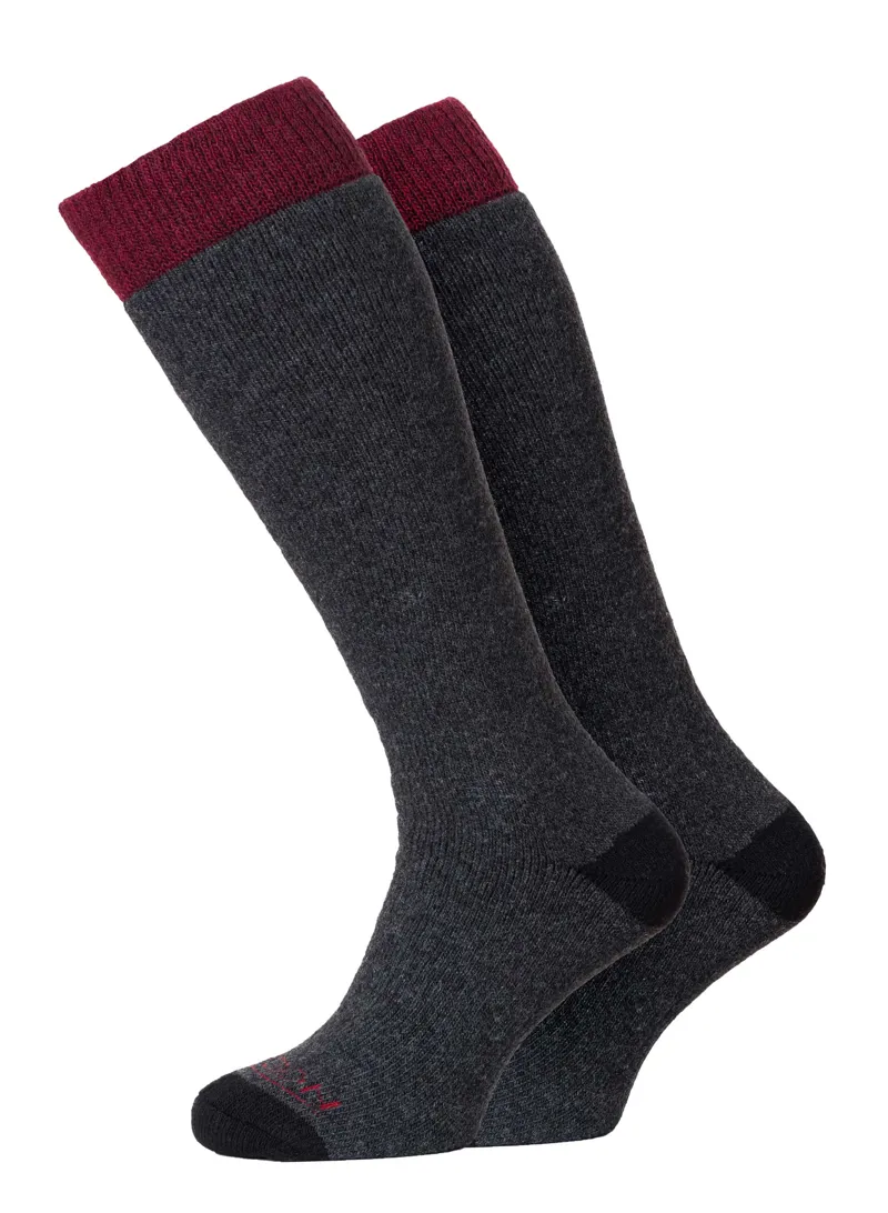  Horizon Heritage Winter Sport Merino 2 pair pack - Anthracite/Burgundy
